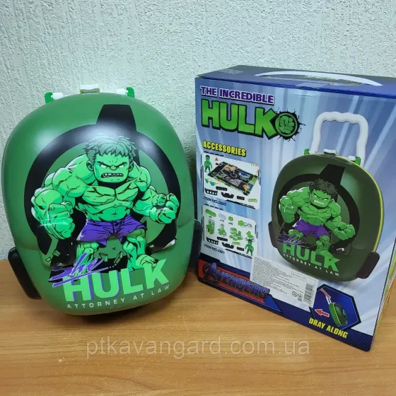 Валіза з конструктором 56 деталей з фігуркою Халка, кейс для зберігання деталей Хмельницький