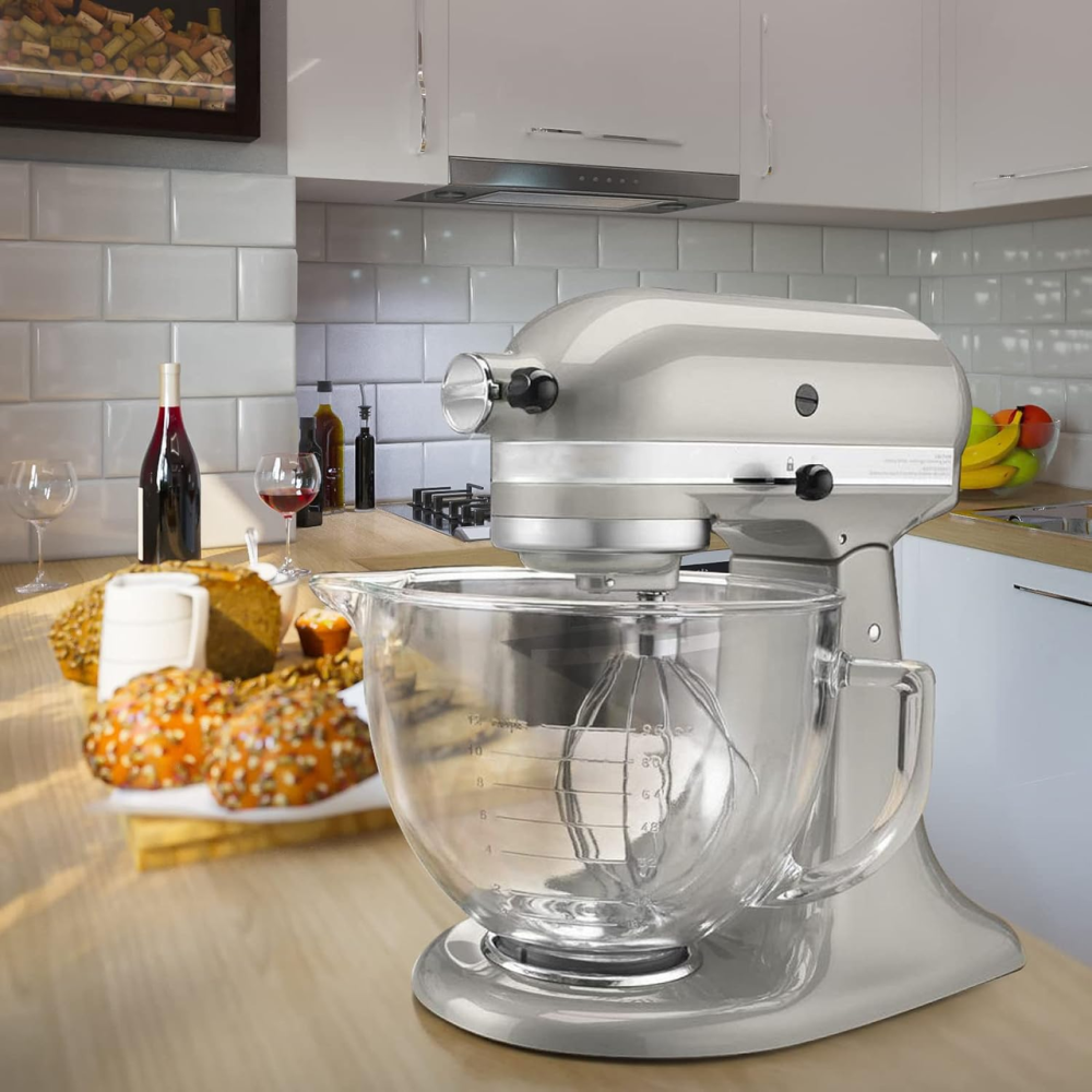 Скляна чаша для змішування, сумісна з міксерами KitchenAid з похилою головкою об'ємом 4,5 та 5л, скляна чаша для змішування Київ - фото 7