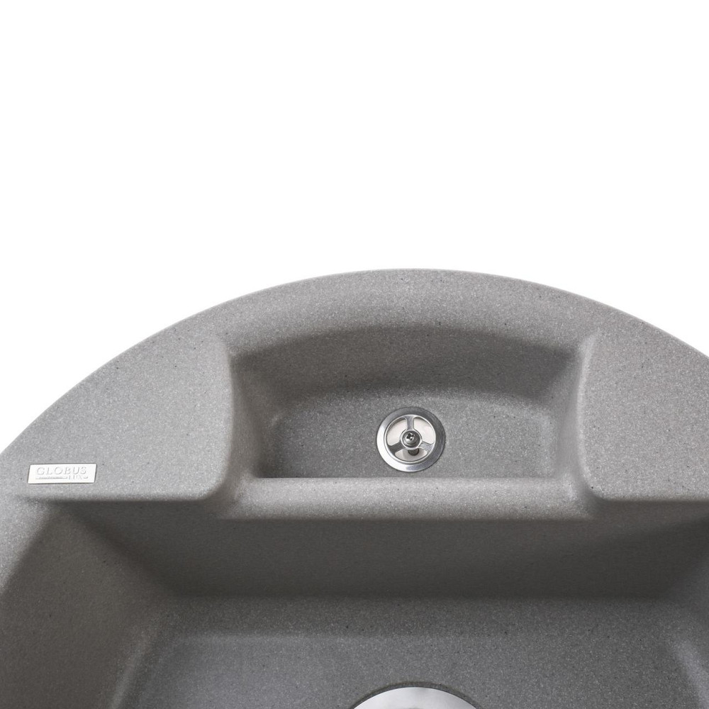 Гранітна мийка Globus Lux GURON сiрий камiнь 480мм-А0005 (000008399) Київ - фото 4