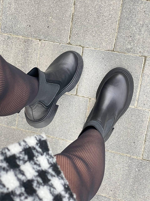 Arcoboletto Черевики жіночі Arcoboletto чорні натуральна шкіра висота 13 см (5362) Коломыя - изображение 6