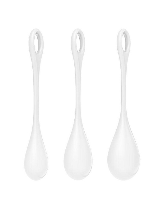 Набір йоні намистин Satisfyer Yoni Power 1 White, діаметр 2-2,5-3см, вага 22-46-74гр Sex Aura Київ - фото 2