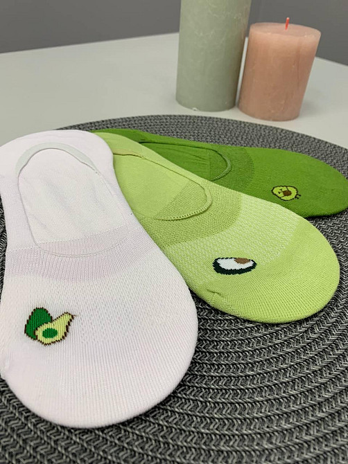 Женские подследники с авокадо в цветах р.36-40 упаковкой 5 шт. Черновцы - изображение 2