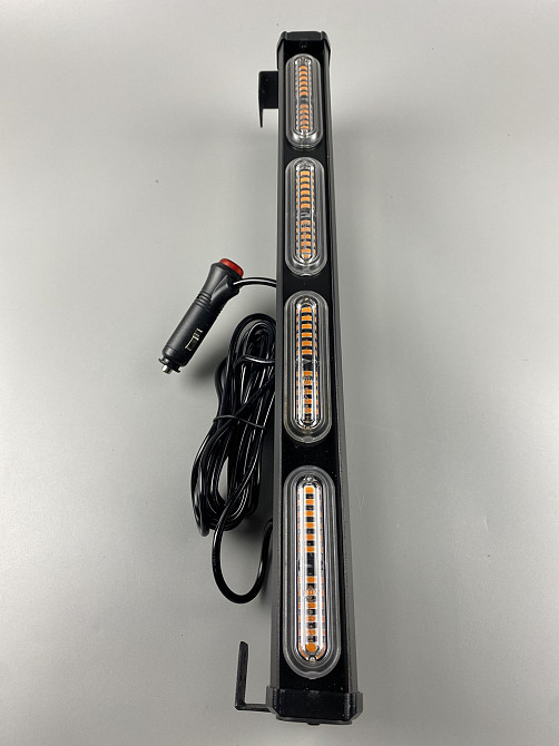 Двосторонній Стробоскоп LED на машину 4 секції 12/24 V 96 led діодів кріплення подвійний магніт світлова балка Мукачево - фото 1