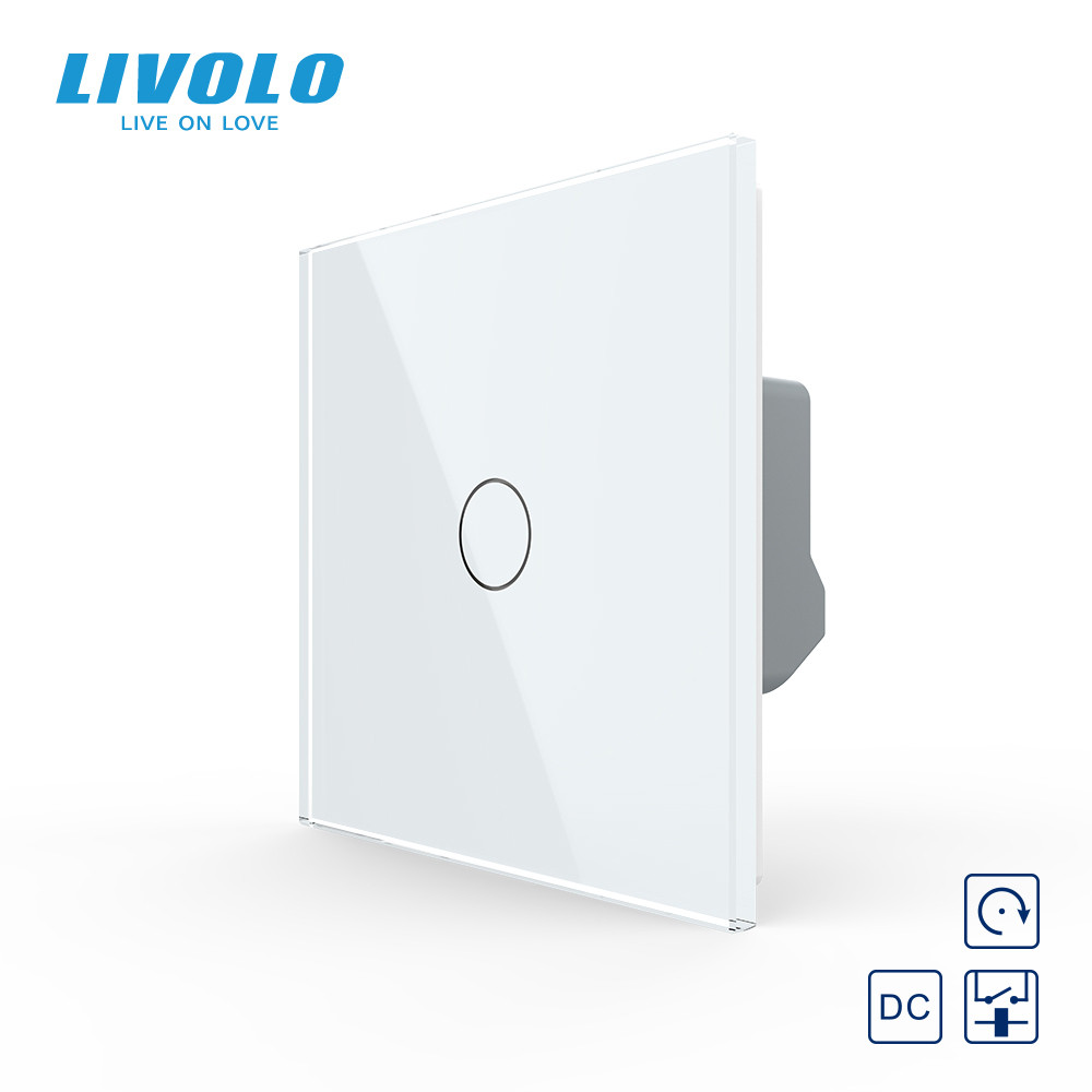 LIVOLO Сенсорна кнопка 1 сенсор 12/24V Livolo білий скло (VL-C701CH-11) Коломия - фото 3