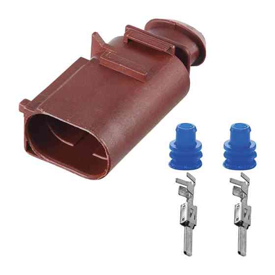 Роз'єм конектор 2-кон., Насос Омивача Лоб, Скла, 1J0973822A, 1-1703543-2, VAG, TE Audi, Bugatti, Porsche, Seat, Skoda, VW Київ