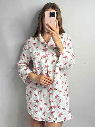 Женская муслиновая ночная сорочка Арбуз XL-2XL Харьков