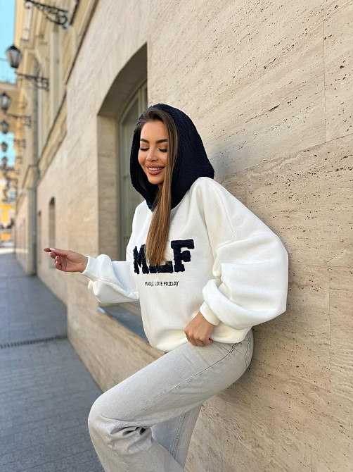 Женский стильный теплый свитшот тринитка на флисе (очень качественная)+трикотаж «Баранчик» Одесса - изображение 6