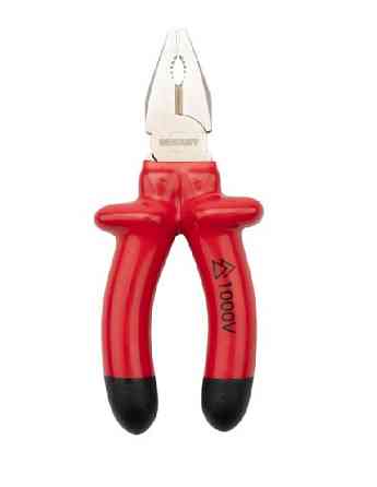 Плоскогубцы 1000V с прорезиненными ручками средние 17см Red Днепр