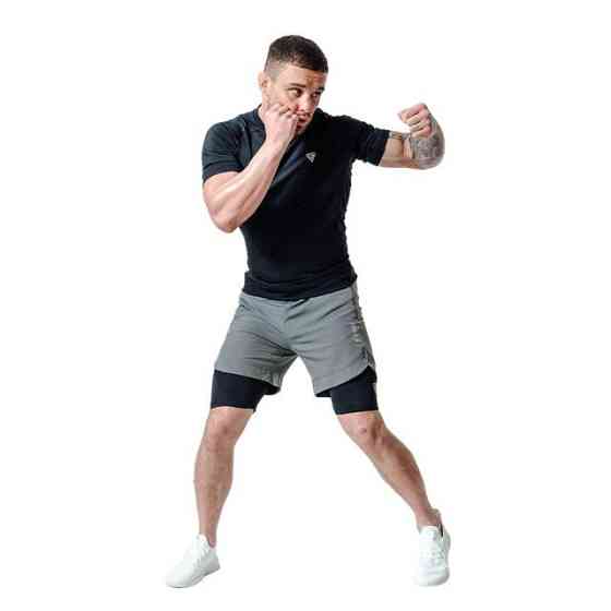 Компресійні шорти для RDX MMA T16 2-в-1 GREY/BLACK-L Кам'янське