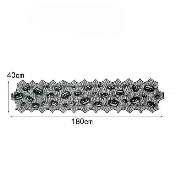 Скатертина на Хелловін Гарбузи 180 на 40 см чорний Київ