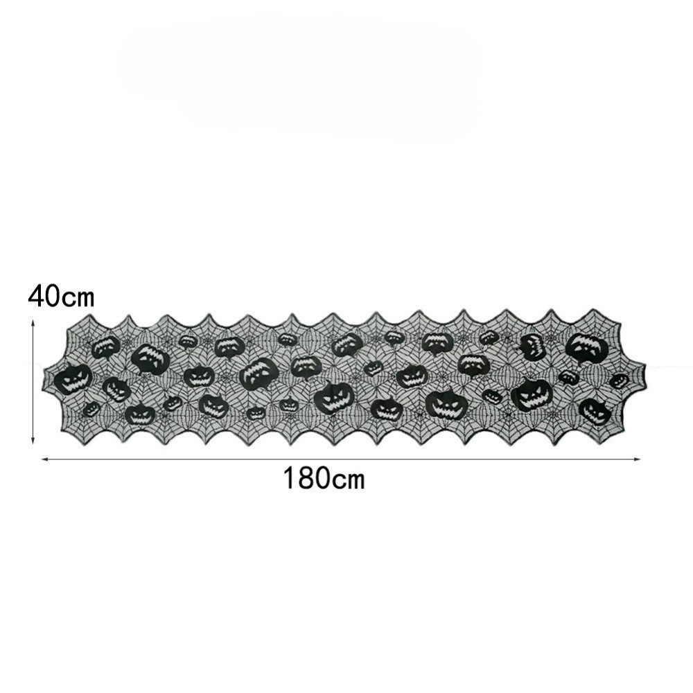 Скатерть на Хэллоуин Тыквы 180 на 40 см черный Киев - изображение 2