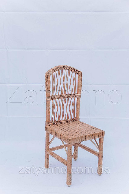 Стілець плетений з лози зручний Київ - фото 2