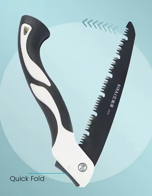 Ручная складная пила 250 DELIXE из прочной стали 55 см черно-белый Киев - изображение 8