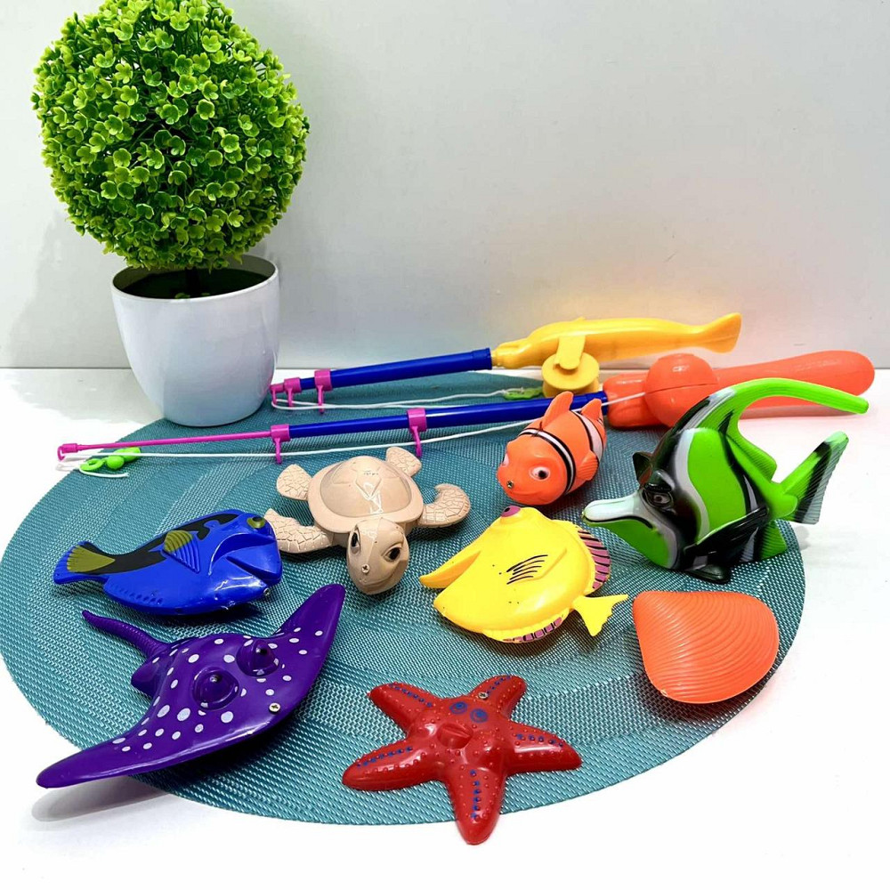 Магнітна гра рибалка вудка 2 штуки 8 морських мешканців (M 0045 U/R/13582) Чернигов - изображение 1