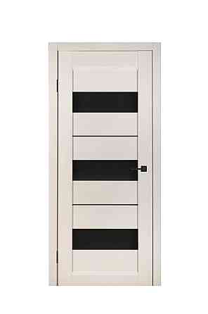 Дверь Реликт Трес Крем + Черное стекло 80*200 см Двери для дома Межкомнатные двери с черным стеклом Киев