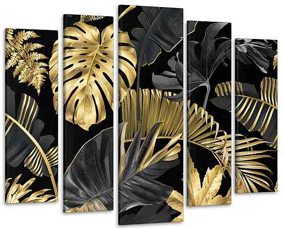 Модульная картина Монстера Абстракция Art-268_5 ( 80х118см ) 115x170 см Киев