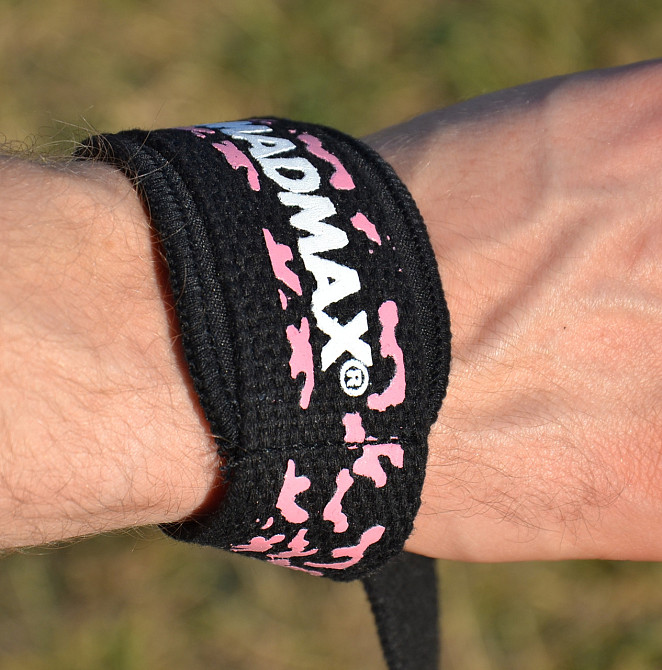Лямки для тяги MadMax Camo Power Wrist Straps Camo/Pink Кам'янське - фото 5