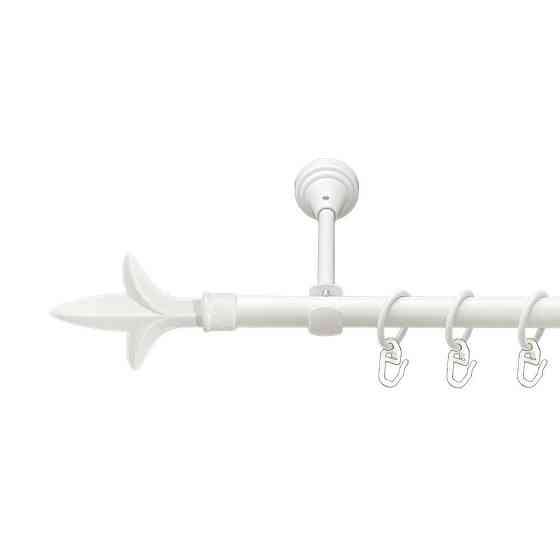 Карниз Orvit Лілія металевий однорядний відкритий гладка труба кільце металеве Арктіс 16 мм 300 см Львов