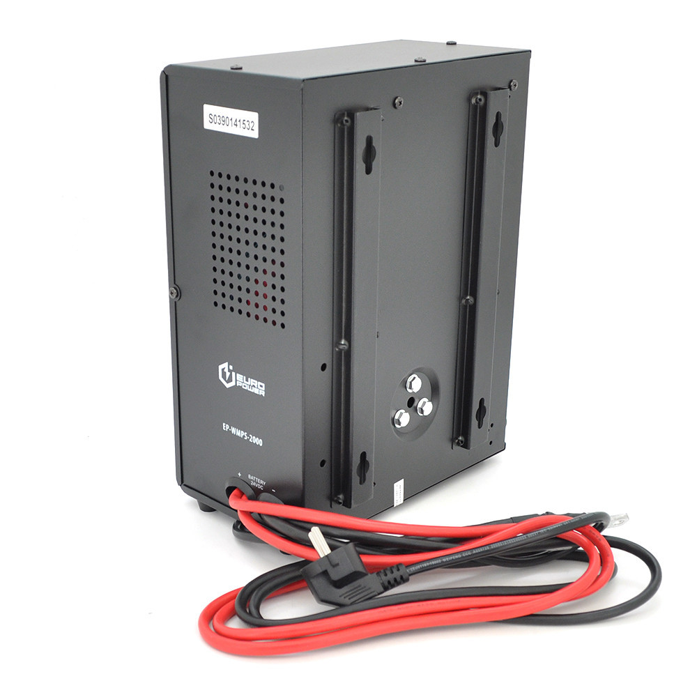 ДБЖ з правильною синусоїдою Europower EPWM-MPS-2000/24 (1400 Вт) 5/10/15/20/30А, під зовнішню АКБ 24В (AGM/GEL/LFP), кріплення на Київ - фото 3