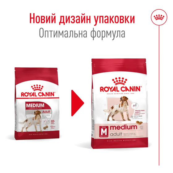 Royal Canin Medium Adult (Роял Канін Медіум Едалт) сухий корм для дорослих середніх собак 11-25 кг від 12 міс Запоріжжя