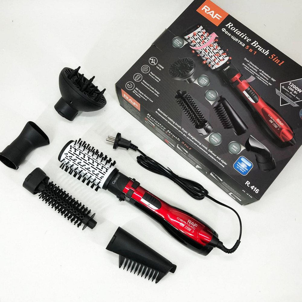 Легкий профессиональный фен, Фен-браш для укладки, Фен-стайлер для вьющихся волос Стайлер укладки MI-89 Львов - изображение 1