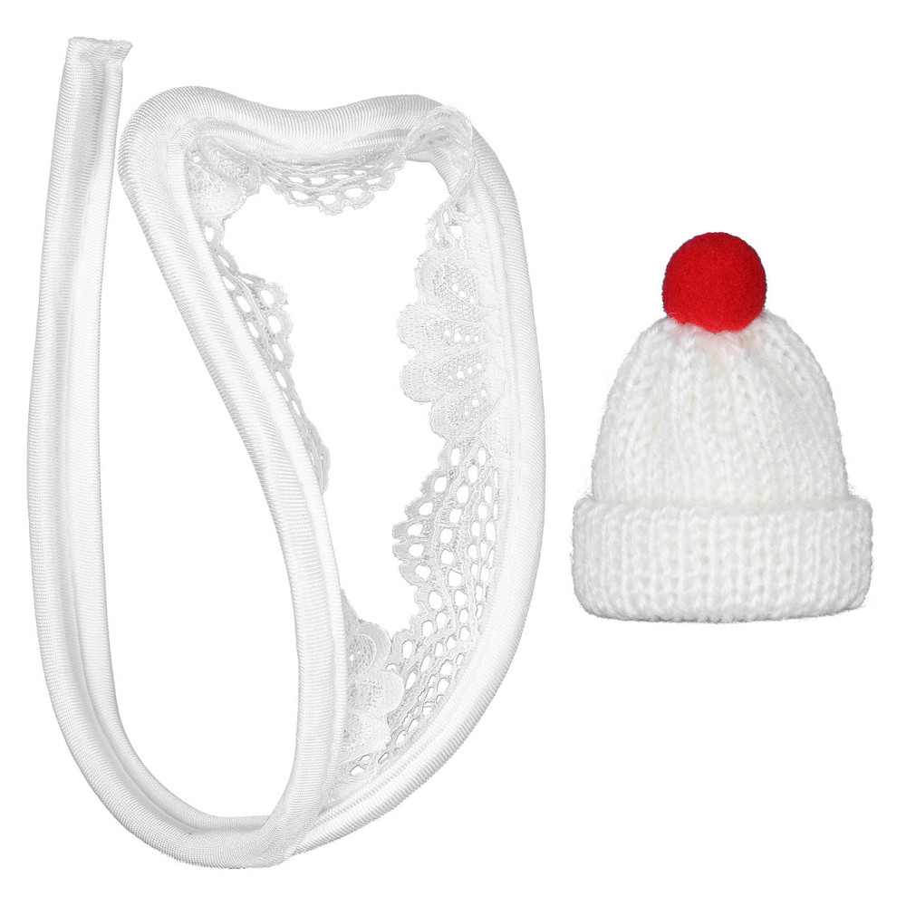 Мужские трусы без лямок с шапочкой эротические one size белый Киев - изображение 4