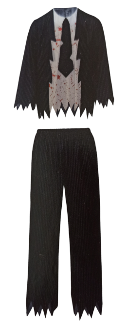 Костюм Гангстер для вечірки на Хелловін футболка з довгим рукавом та штани розмір ХL 56-58 чорний Київ - фото 3