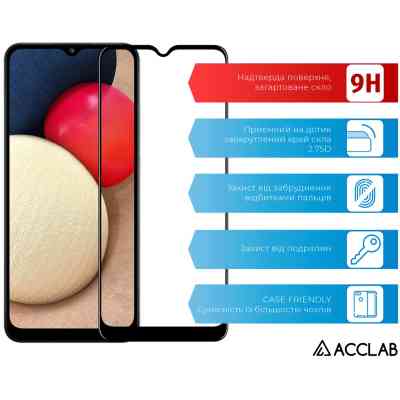 Скло захисне ACCLAB Full Glue Samsung A02s Black (1283126509612) Вінниця