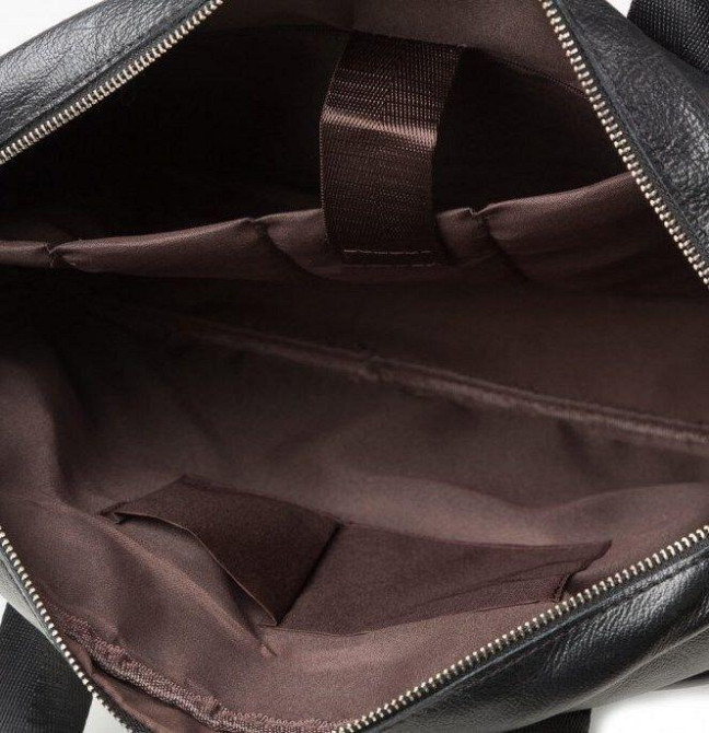 Сумка чоловіча шкіряна Чорна (Vintage) Київ - фото 10