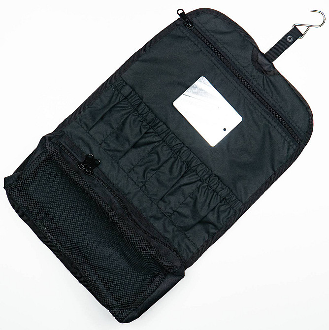 Дорожній несесер органайзер з гачком та дзеркалом для косметики StarsUp ST-L (Чорний) Суми - фото 4