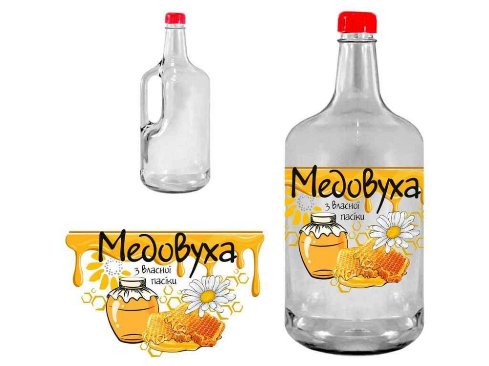 Бутиль 1,75л з кришкою 47265 Медовуха ТМ FARGLASS Київ - фото 1