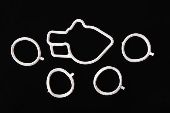 Прокладка коллектора 2112 впускного дрос. заслонки + газового канала РезТехПром белая (5 шт.) Винница