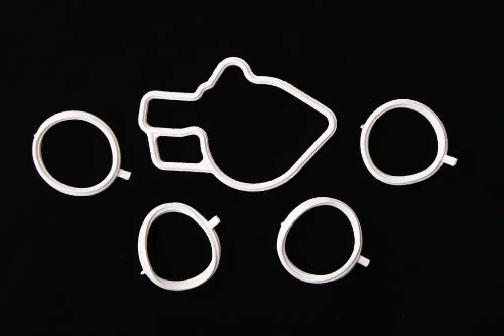 Прокладка коллектора 2112 впускного дрос. заслонки + газового канала РезТехПром белая (5 шт.) Винница - изображение 1