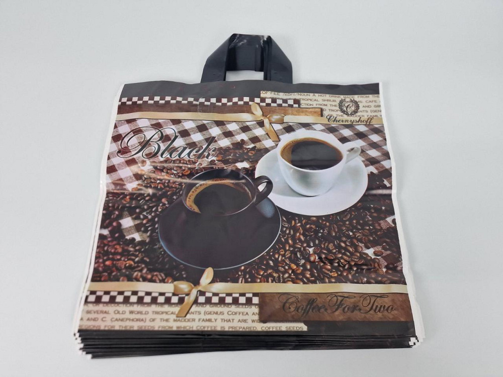 Пакет із петльовою ручкою (38 *34) "Кава "Ренпако (25 шт.) Харків - фото 1