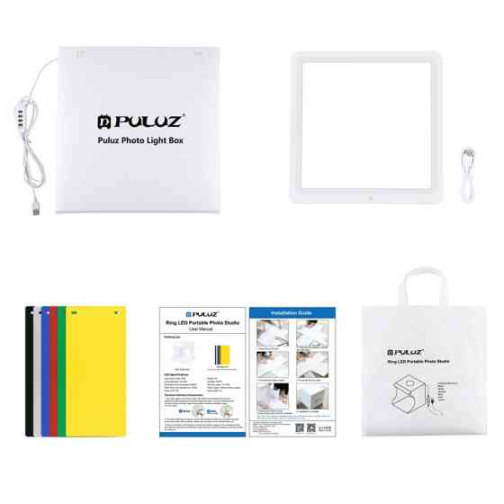 Световой лайтбокс 30см с кольцевой лампой и LED панелью Puluz PKT3201 Киев