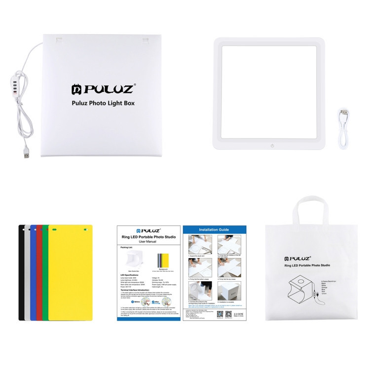 Световой лайтбокс 30см с кольцевой лампой и LED панелью Puluz PKT3201 Киев - изображение 5