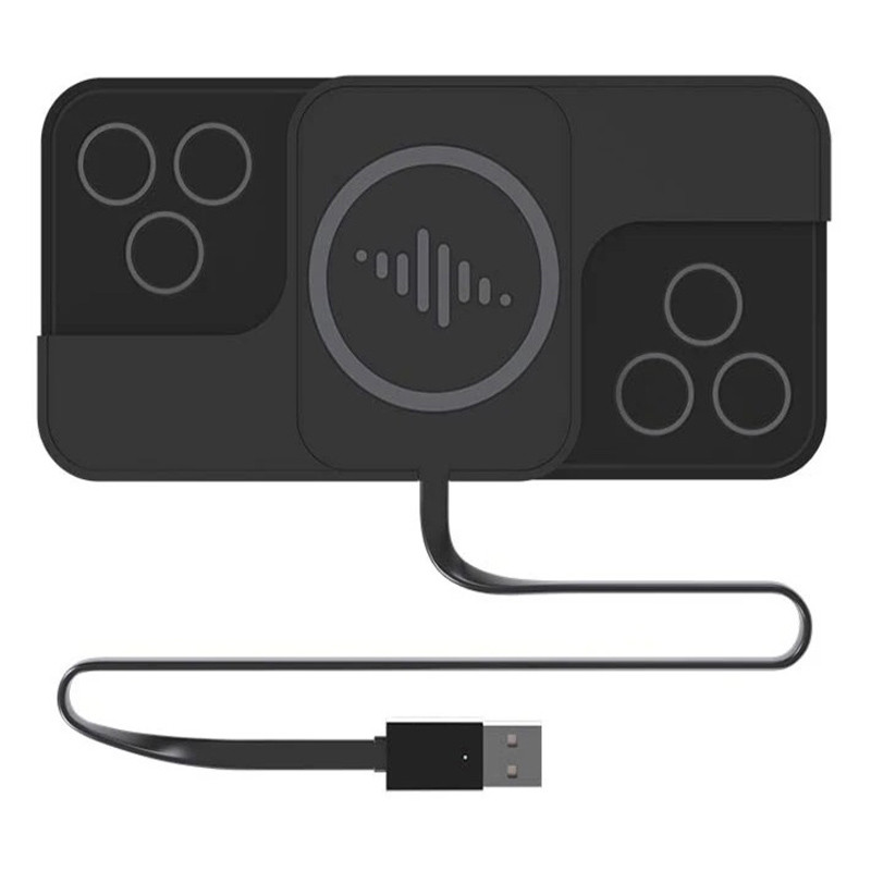 Бездротовий зарядний пристрій килимок в авто 3C 15W (Чорний) Миколаїв - фото 1