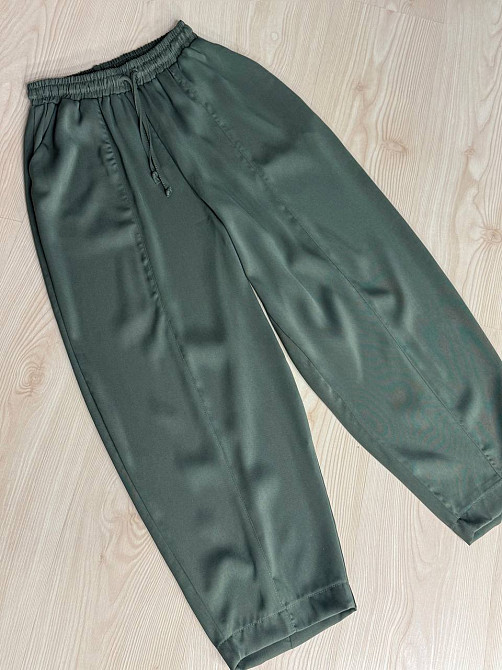 Брюки жіночі Mix Ray 4307 МОМ з резинкою та шнурком на талії, хакі, L Київ - фото 11