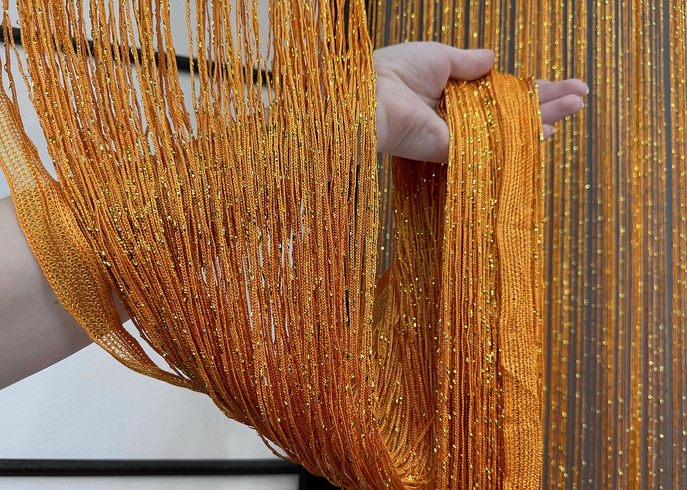Штори-нитки "Кісея" з люрексом Помаранчевий 300х300см 1 шт (61-087) Київ - фото 5