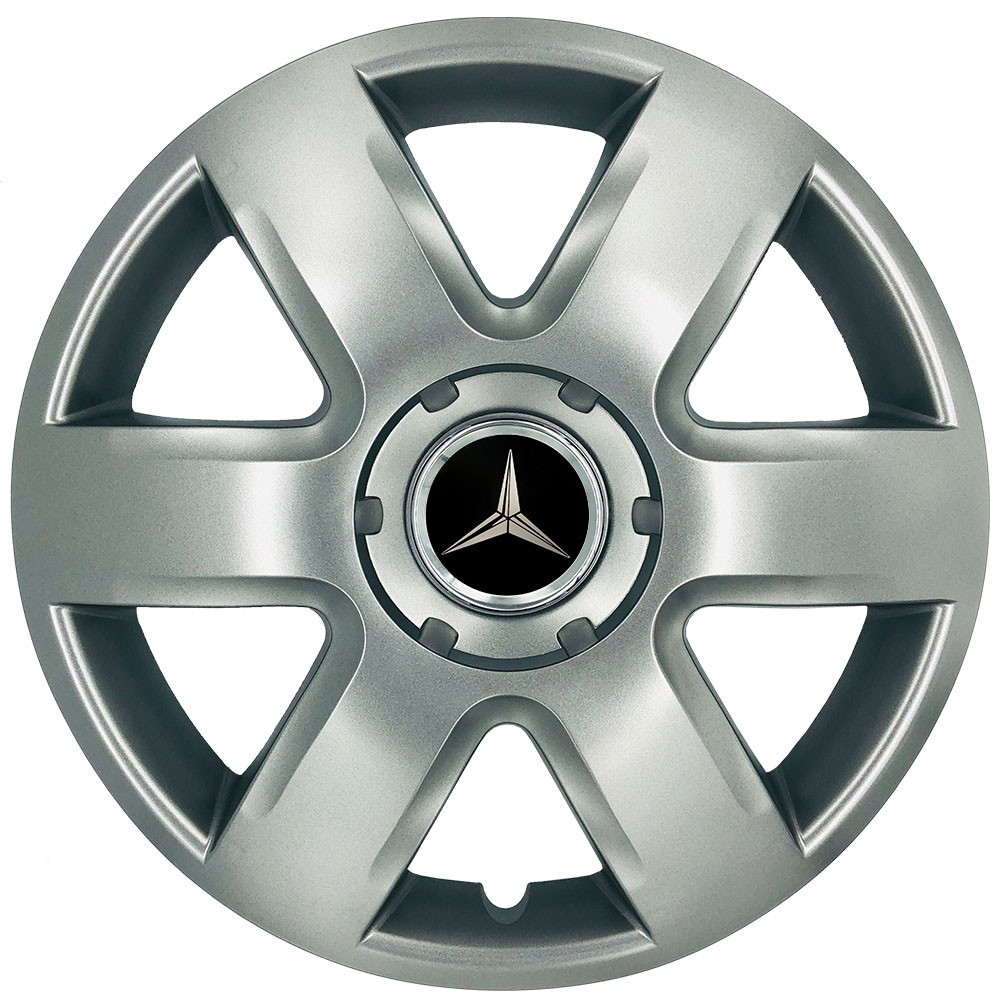 Автомобильные модельные колпаки R15 Mercedes-Benz 337 4шт, SJS, серебряные Киев - изображение 1