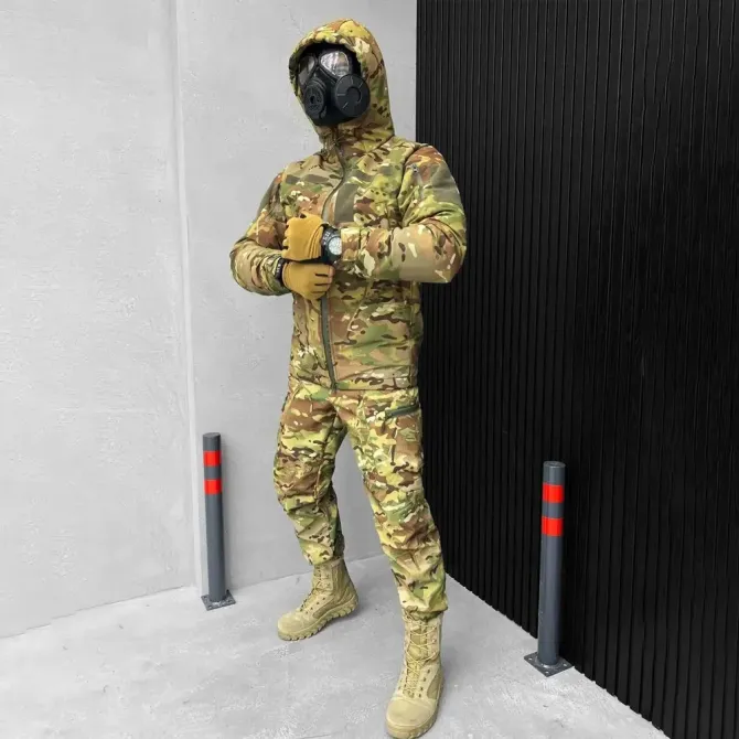 Мужской зимний костюм ambush с атласной подкладкой / Куртка cordura 300 + Брюки softshell мультикам размер 54 Киев - изображение 12