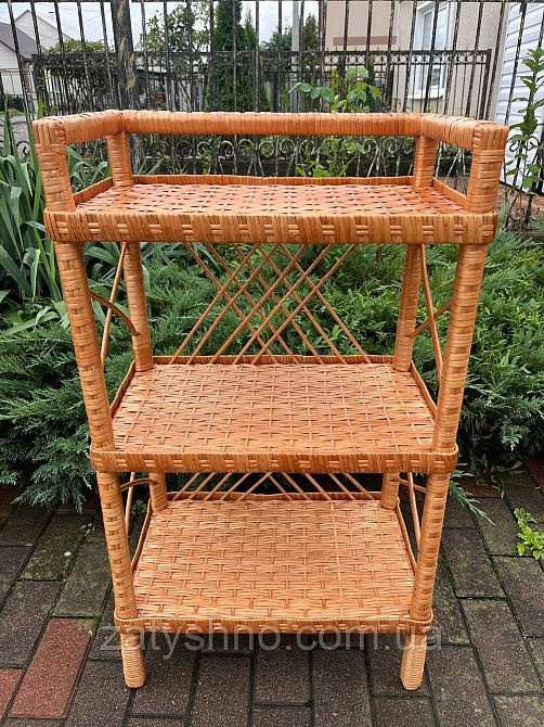 Полка плетеная из  лозы трех-ярусная Киев - изображение 1