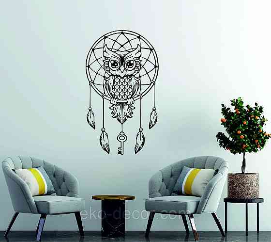 Декоративне настінне Панно «Ловець снів» Декор на стіну 90*53 см, Чорний Київ