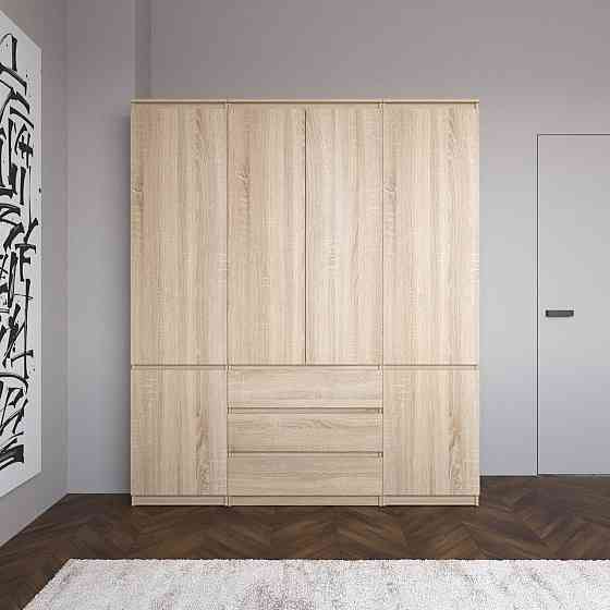 Шафа для одягу VAYS зі штангою та полицями, 3 шухляди, комплект R9+R22-2 Дуб Сонома Львів