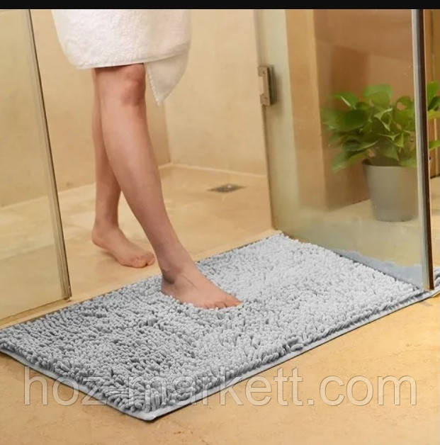 Набор ковриков коврики для ванной и туалета серый 90 х 60 см и 60 х 50 см Харьков - изображение 3