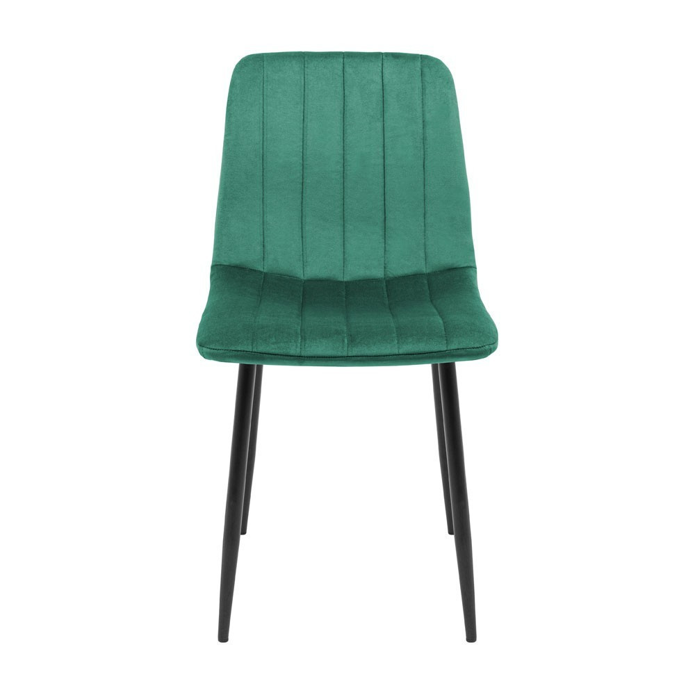 Стілець крісло м'який FuryDesign Malcolm 26 чорні ніжки Зелений Київ - фото 2
