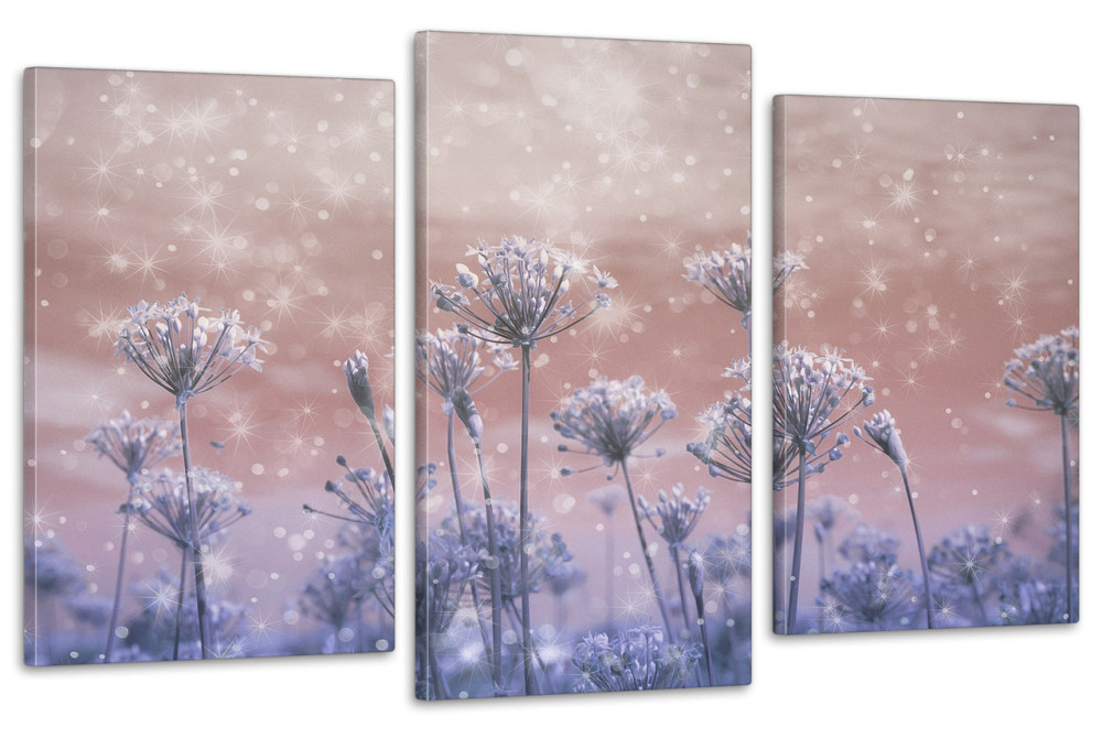 Модульная картина в гостиную / спальню  Квіти в росі Art-689_3 Киев - изображение 1