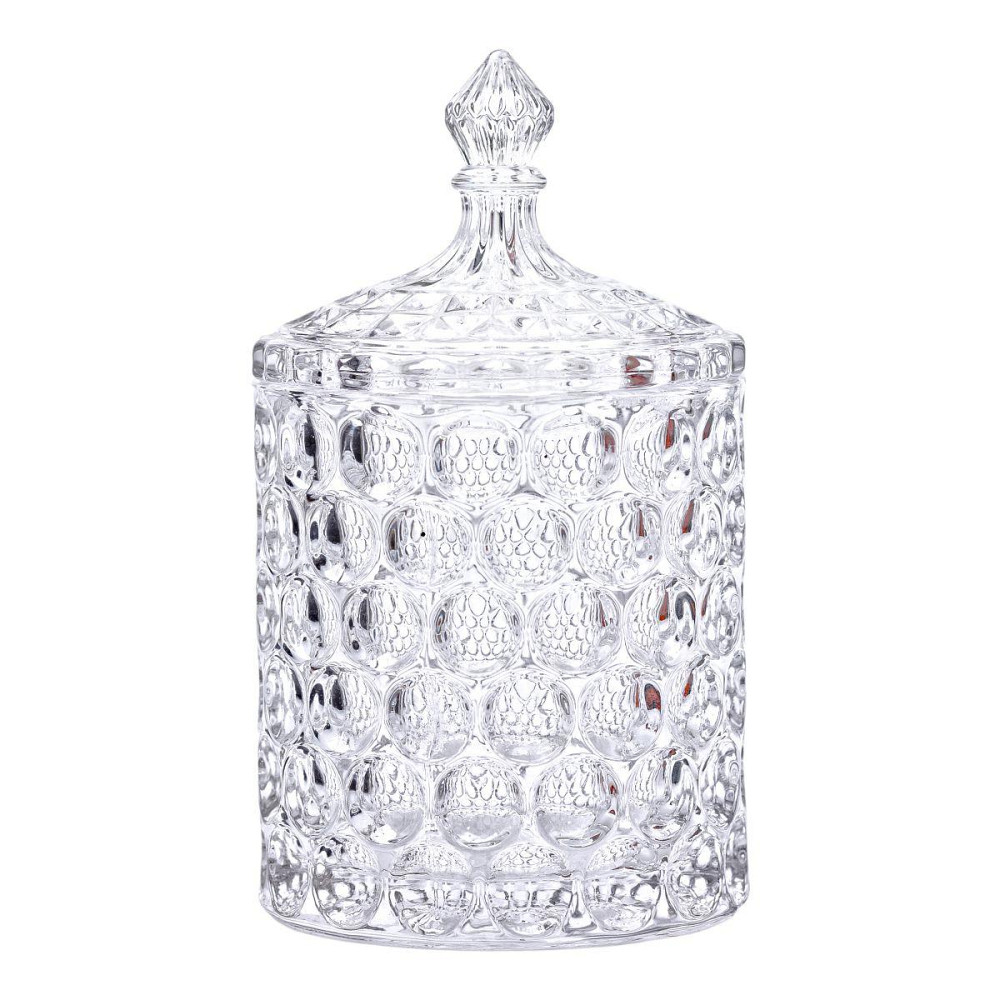 Стеклянная конфетница с крышкой, 7.5 см, круглая Киев - изображение 2