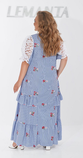 Літнє плаття великого розміру з гарним мереживом Київ - фото 4