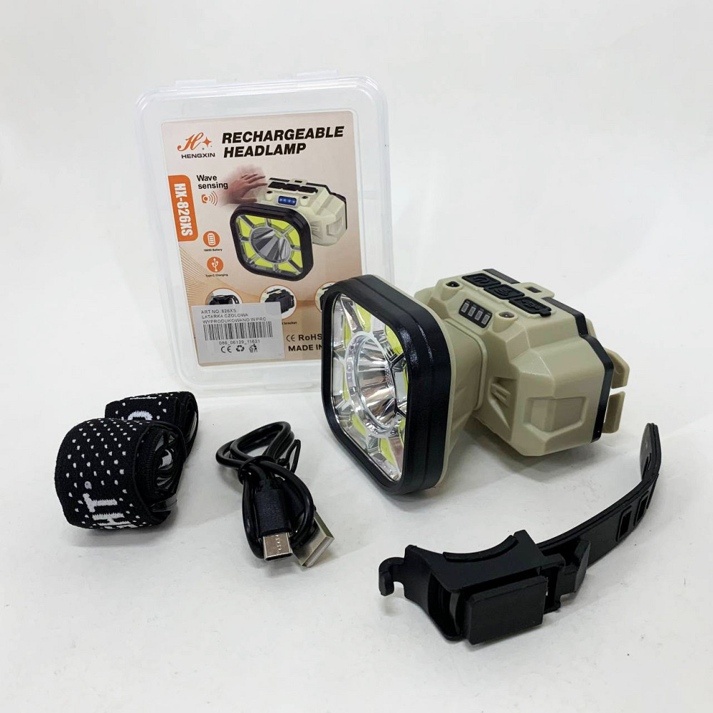 Ліхтар налобний 826X-XPE+8COB(White+Red), 1x18650 ZJ-88 Львів - фото 6